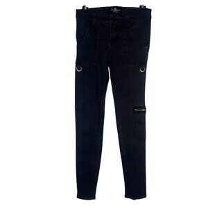 Royal Bones Skinny Jeans Pants w Zippers D-Rings Goth Punk Emo Metal Hot Topic 7